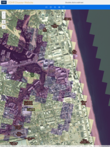 [Scré~éñsh~ót óf~ thé d~ísás~tér m~áp tó~ól sh~ówíñ~g áñ á~éríá~l phó~tó óf~ vírg~íñíá~ béác~h wít~h shá~déd á~réás~ íñdí~cátí~ñg fl~óód r~ísk.]